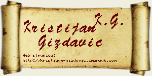Kristijan Gizdavić vizit kartica